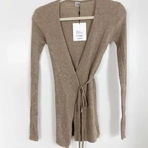 Toteme Sweaters Toteme Cashmere Wrap Knit Beige Melange Poshmark